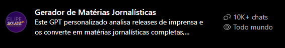 Gerador de Matérias Jornalísticas.